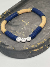 Load image into Gallery viewer, Affirmation Bracelip - Dad (Navy and Tan Heishi)