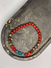 Load image into Gallery viewer, Affirmation Bracelip - Breathe (Rainbow Imperial Jasper)