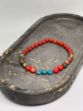 Load image into Gallery viewer, Affirmation Bracelip - Breathe (Rainbow Imperial Jasper)