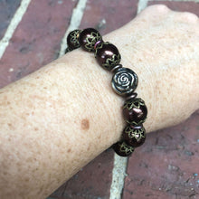 Load image into Gallery viewer, Beaded Stretch Bracelet - Vintage Burgundy