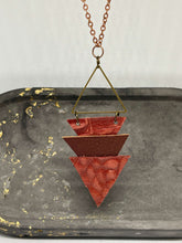 Load image into Gallery viewer, Necklace (Leather) - Three Triangles and a Fourth