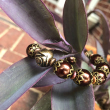 Load image into Gallery viewer, Beaded Stretch Bracelet - Vintage Burgundy