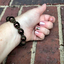 Load image into Gallery viewer, Beaded Stretch Bracelet - Vintage Burgundy
