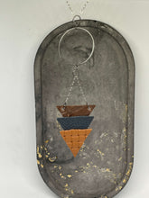 Load image into Gallery viewer, Necklace (Leather) - Three Triangles and a Hoop