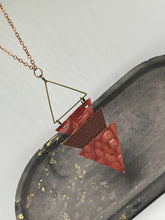Load image into Gallery viewer, Necklace (Leather) - Three Triangles and a Fourth