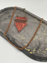 Load image into Gallery viewer, Necklace (Leather) - Three Triangles and a Fourth