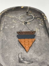 Load image into Gallery viewer, Necklace (Leather) - Three Triangles and a Hoop