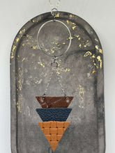 Load image into Gallery viewer, Necklace (Leather) - Three Triangles and a Hoop