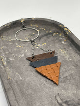 Load image into Gallery viewer, Necklace (Leather) - Three Triangles and a Hoop
