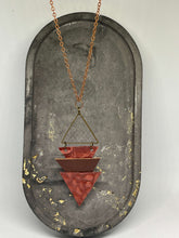 Load image into Gallery viewer, Necklace (Leather) - Three Triangles and a Fourth
