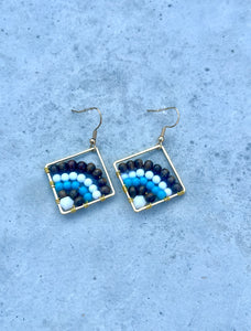 Beaded Wire Wrapped Earrings - Bridges