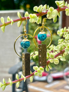 Beaded Earrings - Wood and Earth