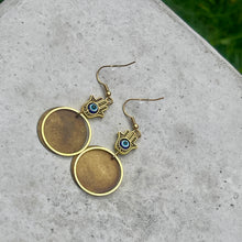 Load image into Gallery viewer, Beaded Earrings - Hamsa Moons
