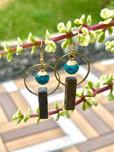 Beaded Earrings - Wood and Earth