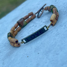 Load image into Gallery viewer, Affirmation Bracelip - Double Stranded Love in Wood
