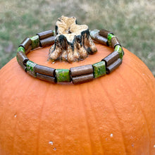 Load image into Gallery viewer, Double Trouble Beaded Bracelet - Wooden Green
