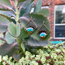 Load image into Gallery viewer, Beaded Wire Wrapped Earrings - Bridges
