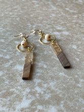 Load image into Gallery viewer, Beaded Wood and Resin Earrings - Wood and…
