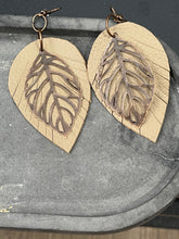 Load image into Gallery viewer, Upcycled Leather Earrings - Leave it
