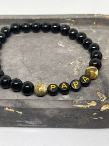 Affirmation Bracelip - Papa (Black)