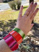 Load image into Gallery viewer, Woven Bracelet - Scarlet Stripes Forever
