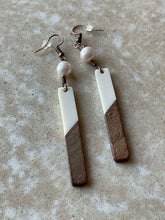 Load image into Gallery viewer, Beaded Wood and Resin Earrings - Wood and…
