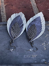 Load image into Gallery viewer, Upcycled Leather Earrings - Frosted
