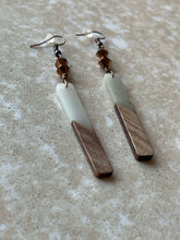 Load image into Gallery viewer, Beaded Wood and Resin Earrings - Wood and…
