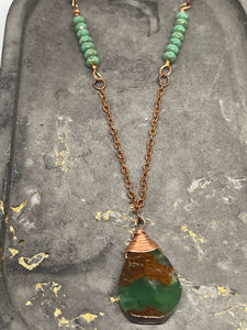 Necklace (Beaded) - Multi Beaded Chrysoprase Beauty