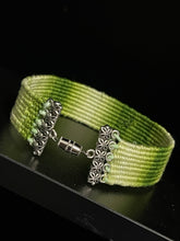 Load image into Gallery viewer, Woven Bracelet - Peaceful Green
