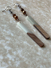 Load image into Gallery viewer, Beaded Wood and Resin Earrings - Wood and…
