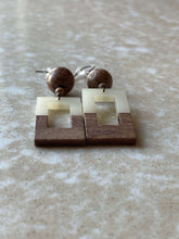 Load image into Gallery viewer, Beaded Wood and Resin Earrings - Wood and…
