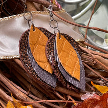 Load image into Gallery viewer, Upcycled Leather Earrings - Sultry
