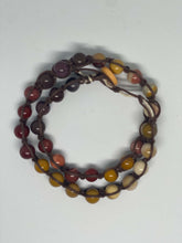 Load image into Gallery viewer, Knotted Bracelip - Mookaite Jasper &amp; Brown
