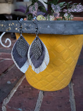 Load image into Gallery viewer, Upcycled Leather Earrings - Frosted
