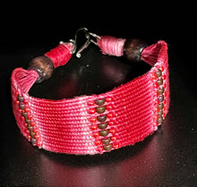 Load image into Gallery viewer, Woven Bracelet - Scarlet Stripes Forever
