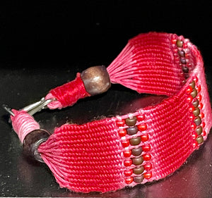 Woven Bracelet - Scarlet Stripes Forever