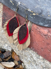 Load image into Gallery viewer, Upcycled Leather Earrings - Extroverted Introvert
