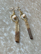 Load image into Gallery viewer, Beaded Wood and Resin Earrings - Wood and…
