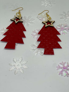 Christmas Trees - Textured Red