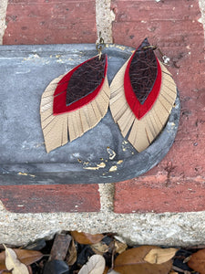 Upcycled Leather Earrings - Extroverted Introvert