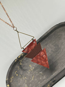 Necklace (Leather) - Three Triangles and a Fourth