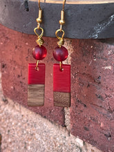 Load image into Gallery viewer, Beaded Wood and Resin Earrings - Paint the Town
