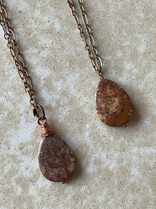 Necklace (Beaded) - Rhyolite Drops