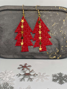 Christmas Trees - Textured Red