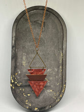 Load image into Gallery viewer, Necklace (Leather) - Three Triangles and a Fourth
