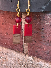 Load image into Gallery viewer, Beaded Wood and Resin Earrings - Paint the Town
